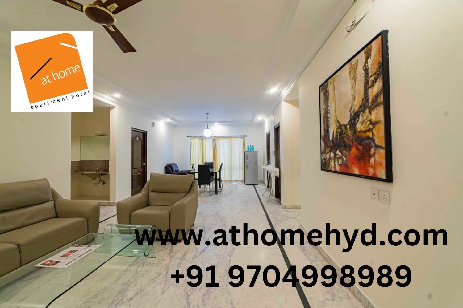 At Homes 3 BHK Service Apartments in Gachibowli Hyderabad near HICC